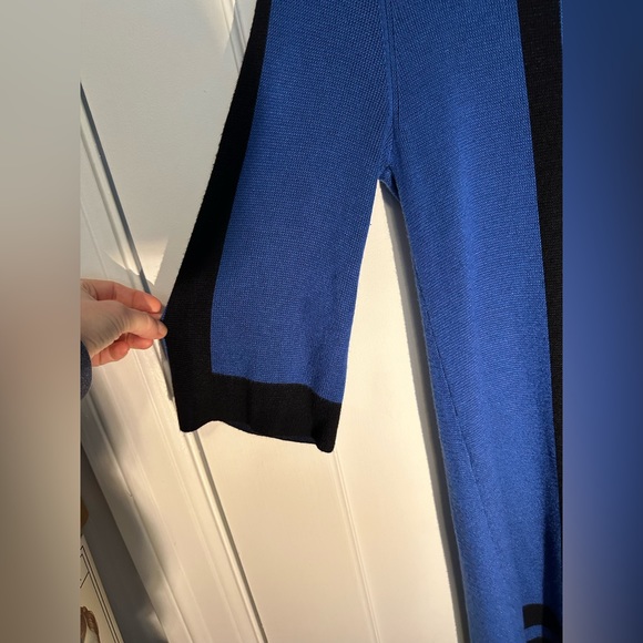 Alice + Olivia royal blue 3/4 sleeve sweater dress with black stripes - size M - Picture 6 of 9